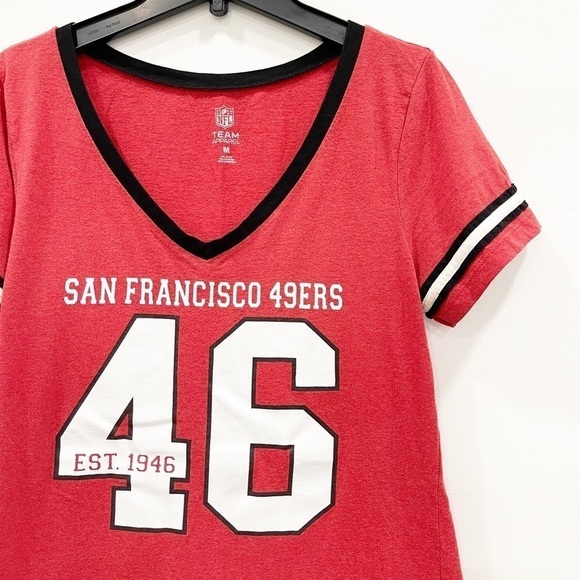 San Francisco NFL Team Apparel V-Neck Tee Red M - Picture 6 of 7